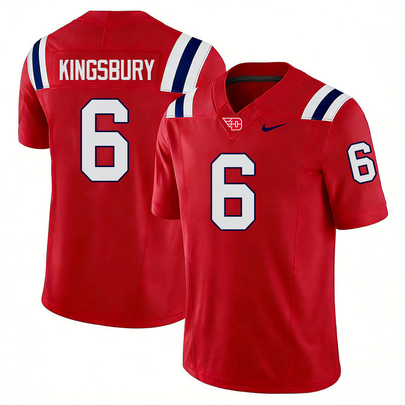 Dayton Flyers #6 Joe Kingsbury College Football Jerseys,Uniforms-Red